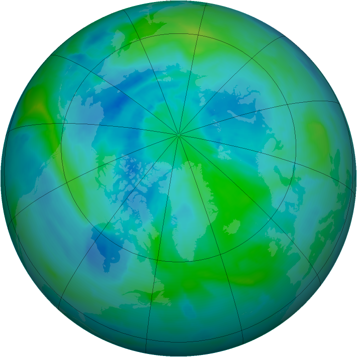 Arctic ozone map for 10 September 2011